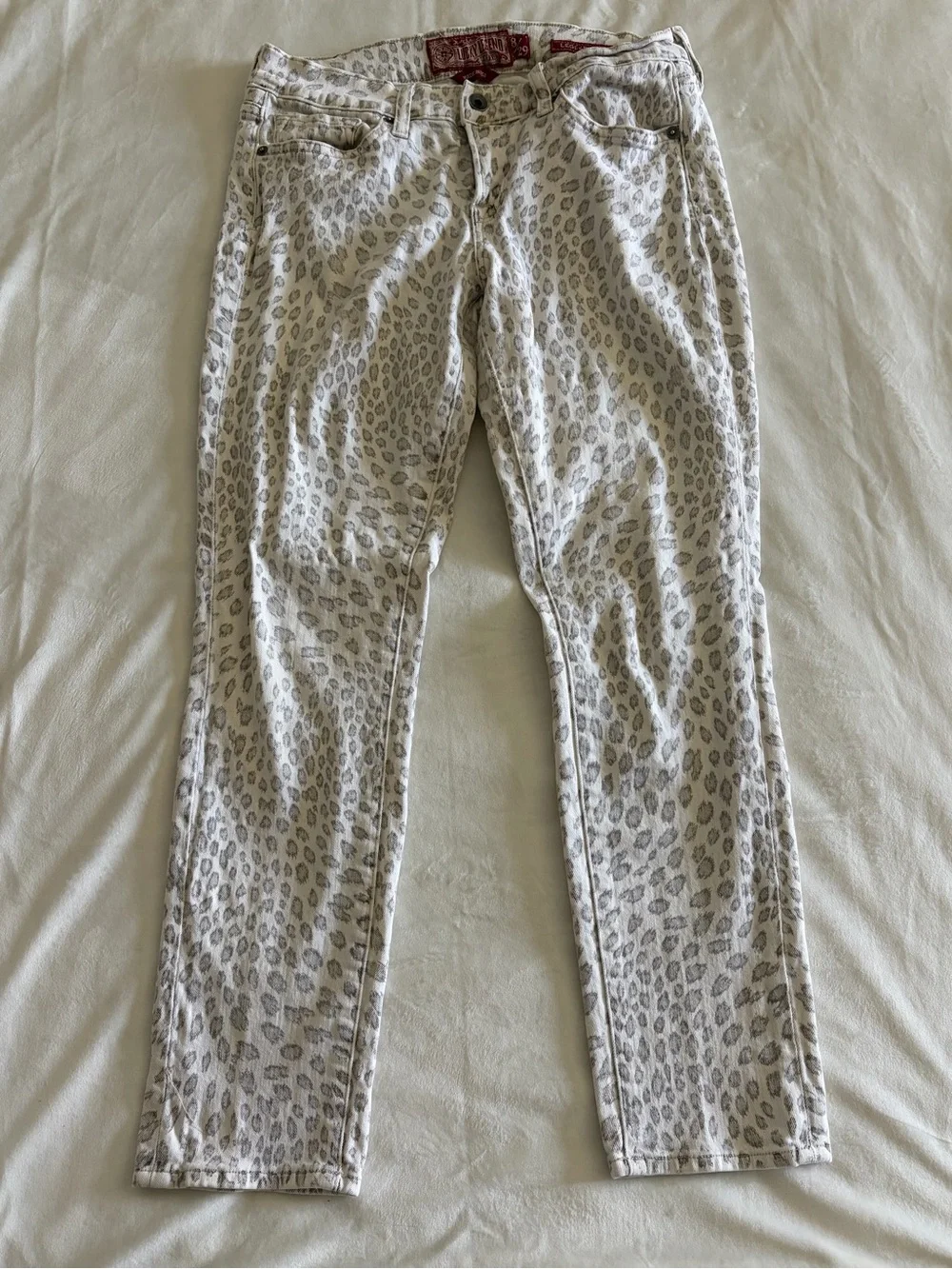 Lucky Brand Beige Leopard Print Skinny Jeans